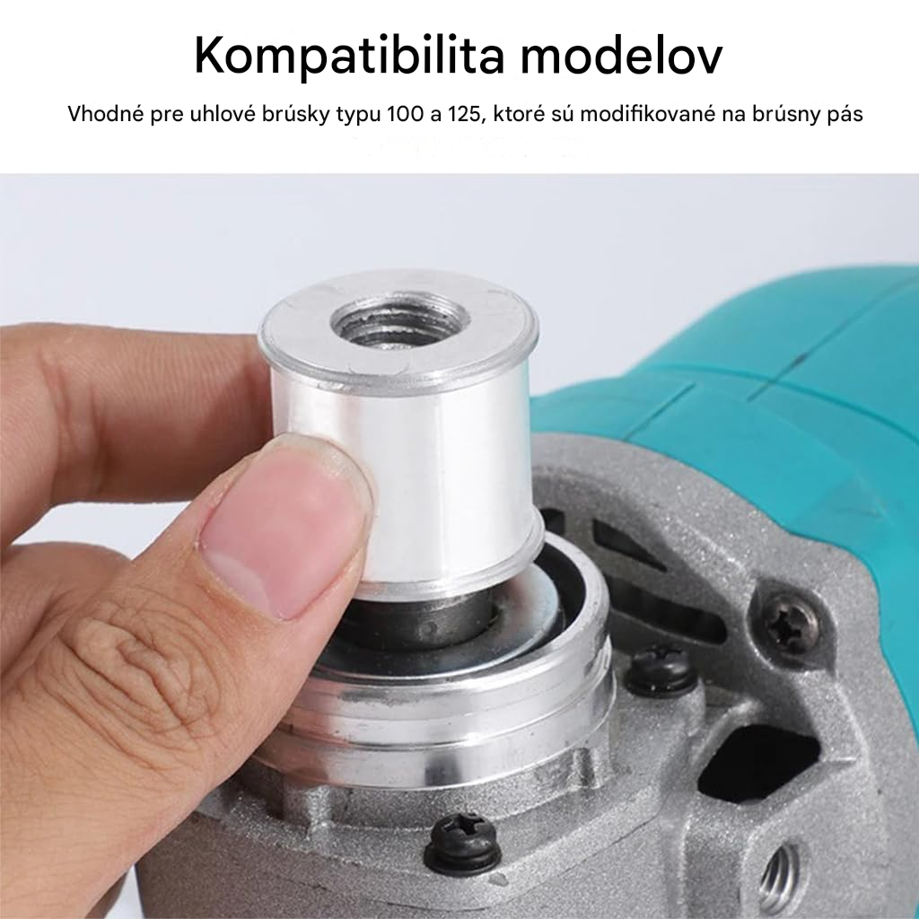 Univerzálny nadstavec na pásové brúsenie pre uhlovú brúsku 100 / 115 / 125 mm – adaptér na ostrenie a brúsenie – Obrázok 5
