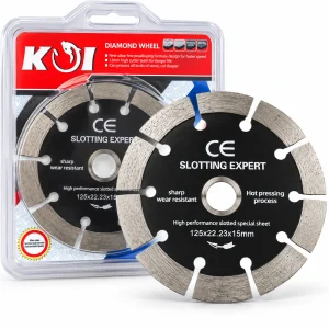 Diamantový kotúč KOI Slotting Expert 125 × 22,23 × 15 mm – na betón, tehlu, žulu a kameň